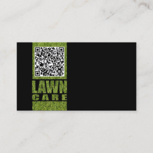 Lawn Care Service Grass Lettering Simple Black  Business Card