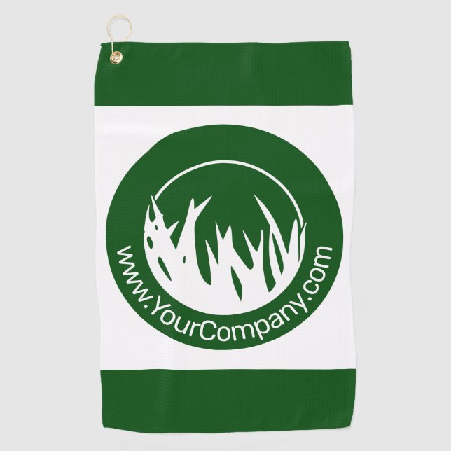 Lawn Care Service Promotional Gift Golf Towel (Front)