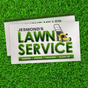 Lawn Care Services -  Landscaping  Business Card