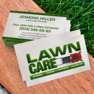 Lawn Care Services -  Landscaping  Business Card