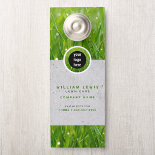 Lawn Care Simple Business Logo Landscape Door Hanger