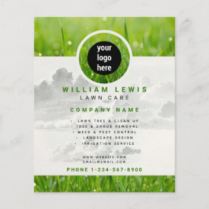 Lawn Care Simple Business Logo Landscaping  Flyer