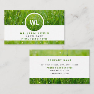 Lawn Care Simple Business Logo Modern Landscaping Card