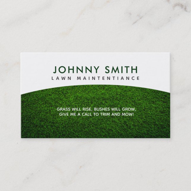 Lawn Care Slogans Business Cards (Front)