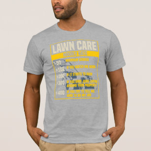Lawn Care Specialist Humour Hourly Rate T-Shirt