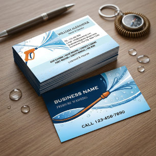 Lawn Care Window Cleaning Service Pressure Washing Business Card