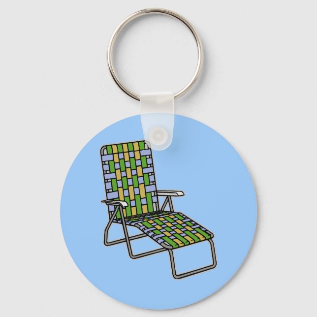 Lawn Chair Chaise Lounge Keychain (Front)