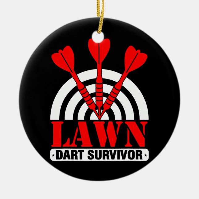 Lawn Dart Survivor  Ceramic Ornament (Front)