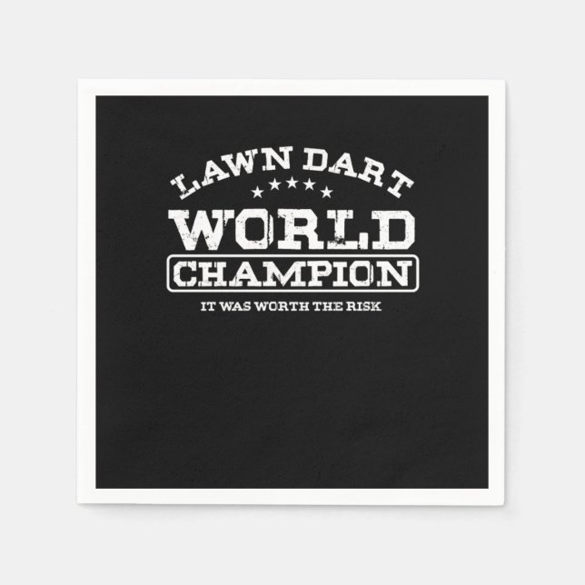 Lawn Dart World Champion Dart Sports Game Gift Napkin (Front)