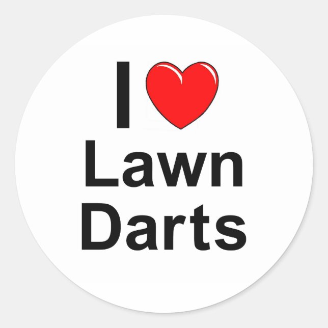 Lawn Darts Classic Round Sticker (Front)
