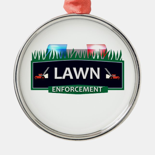 LAWN ENFORCEMENT METAL ORNAMENT (Front)