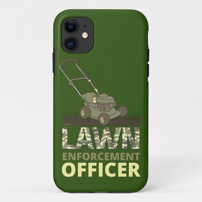 LAWN ENFORCEMENT OFFICER funny gardening gift      Case-Mate iPhone Case (Back)