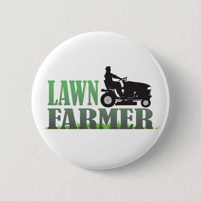 Lawn Farmer 2 Inch Round Button (Front)