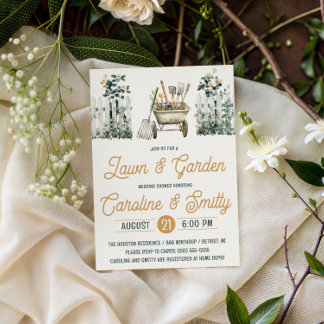 Lawn & Garden Wedding Shower, Bridal Shower Invitation