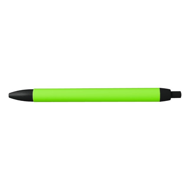 Lawn Green Colour Solid Plain Black Ink Pen (Front)