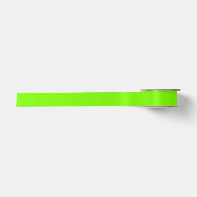 Lawn Green Colour Solid Plain Satin Ribbon (Front)