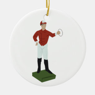 Lawn Jockey Ceramic Ornament
