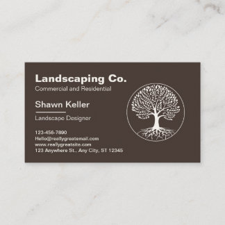 Lawn & Landscaping Brown/Cream Business Card