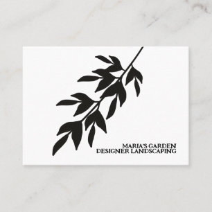 Lawn Landscaping Designer Botanical Leaf Business Card