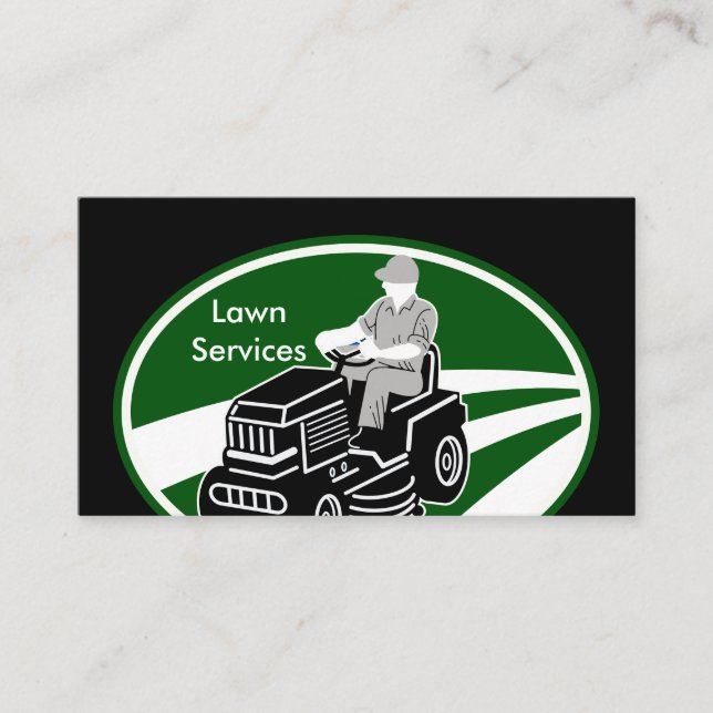Lawn Landscaping Services Business Card (Front)