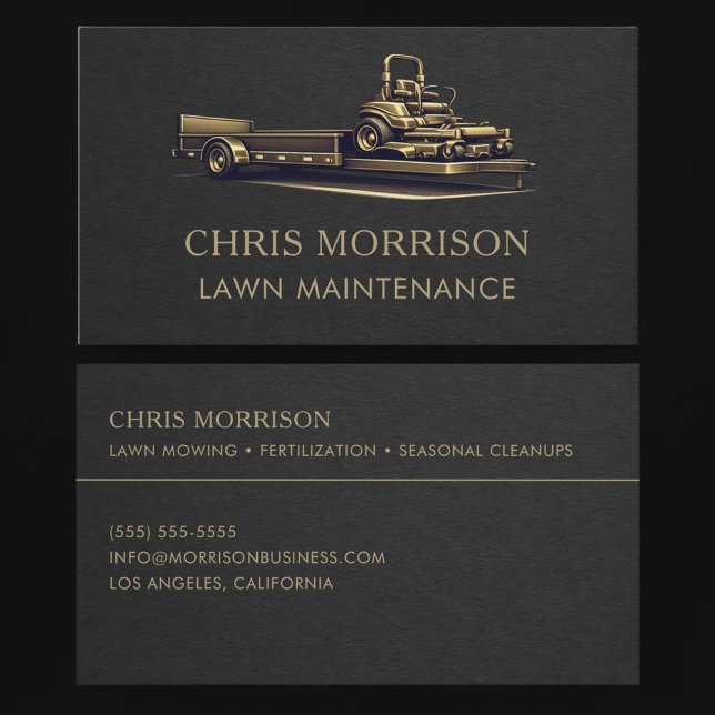 Lawn Maintenance Mower Business Card (Creator Uploaded)