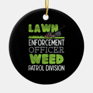 Lawn Mower Ceramic Ornament