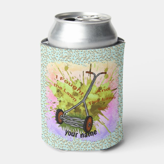 Lawn Mower Dad   Can Cooler (Can Front)