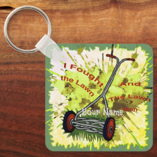 Lawn Mower Dad   Keychain