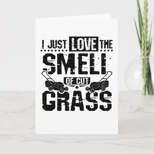 Lawn Mower Grass Card (Front)