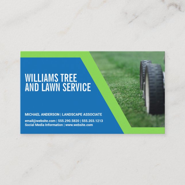Lawn Mower | Grass Cutting Business Card (Front)