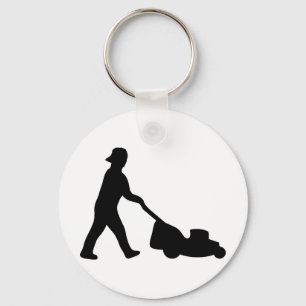 lawn mower icon keychain