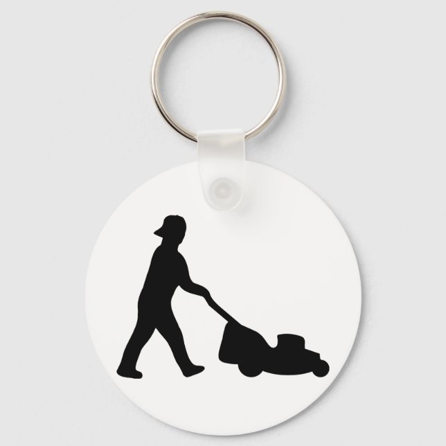 lawn mower icon keychain (Front)