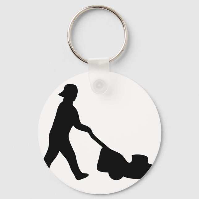 lawn mower icon keychain (Front)