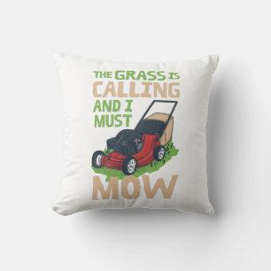 Lawn Mower Lawn Care Throw Pillow