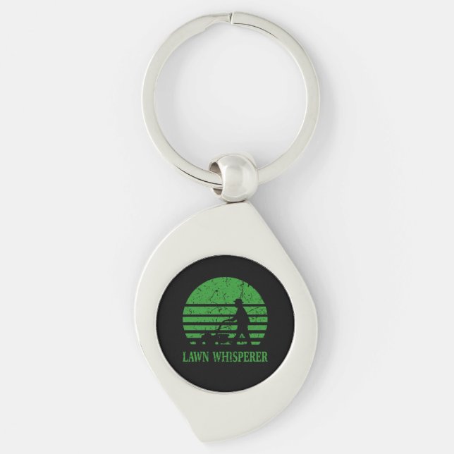 Lawn Mower Lawn Whisperer Gardener Gift Keychain (Front)