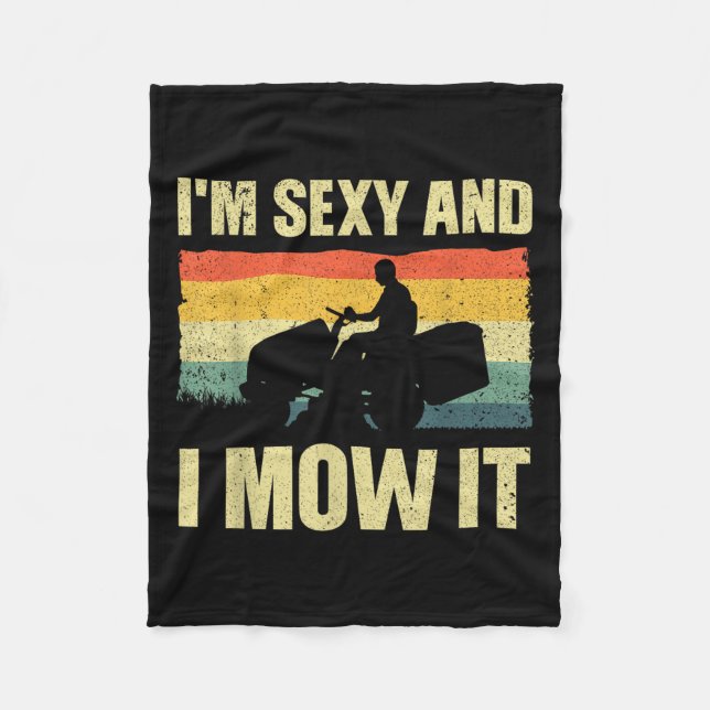 Lawn Mower Novelty For Men Women Kids Landscaper L Fleece Blanket (Front)