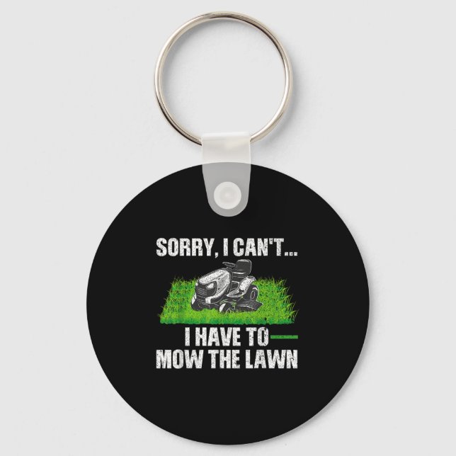 Lawn Mower Novelty For Men Women Kids Landscaper L Keychain (Front)