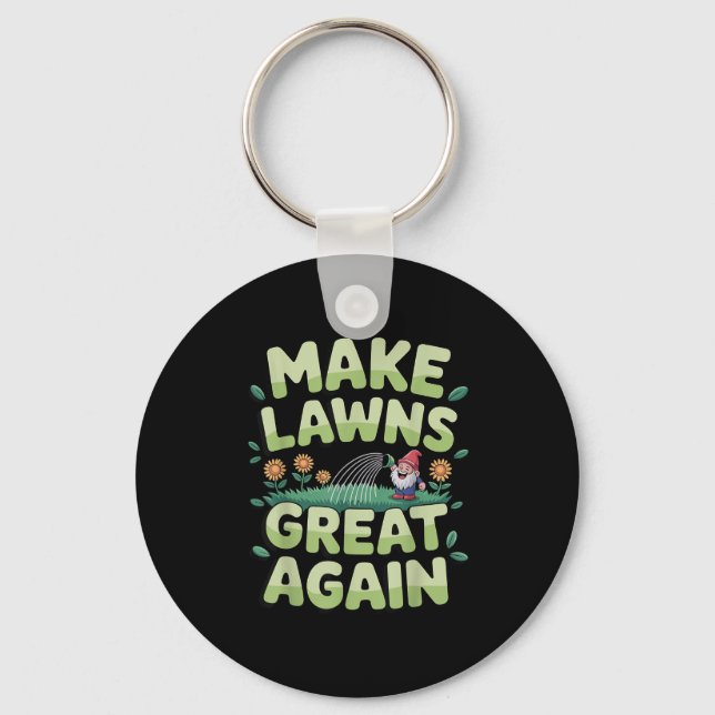 Lawn Mower Novelty For Men Women Kids Landscaper L Keychain (Front)