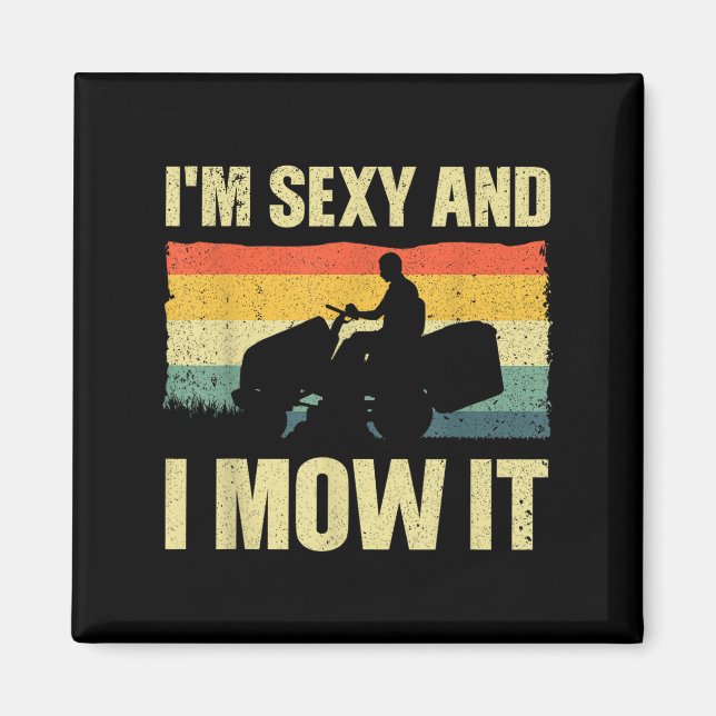 Lawn Mower Novelty For Men Women Kids Landscaper L Magnet (Front)