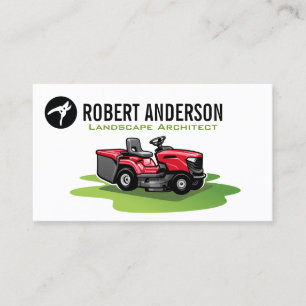 Lawn Mower on Grass   Hedge Trimmer Business Card