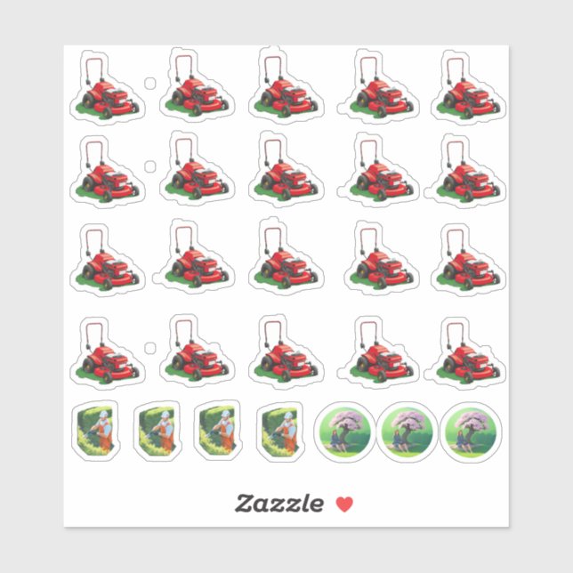 Lawn mower organiser set. (Sheet)