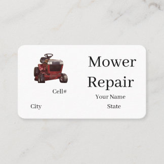 Lawn Mower Repair Business Card