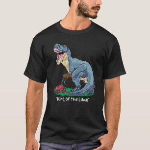 Lawn Mower Rex  Mowing Dinosaur Gardener Tractor T-Shirt