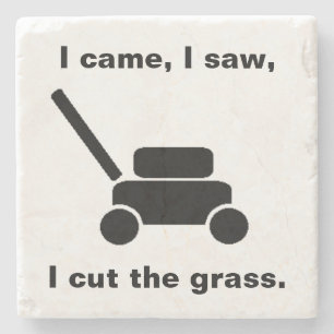 Lawn Mower Stone Coaster