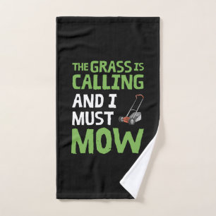 Lawn Mower - The Grass Is Calling and I Must Mow Hand Towel