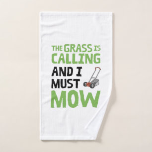 Lawn Mower - The Grass Is Calling and I Must Mow Hand Towel