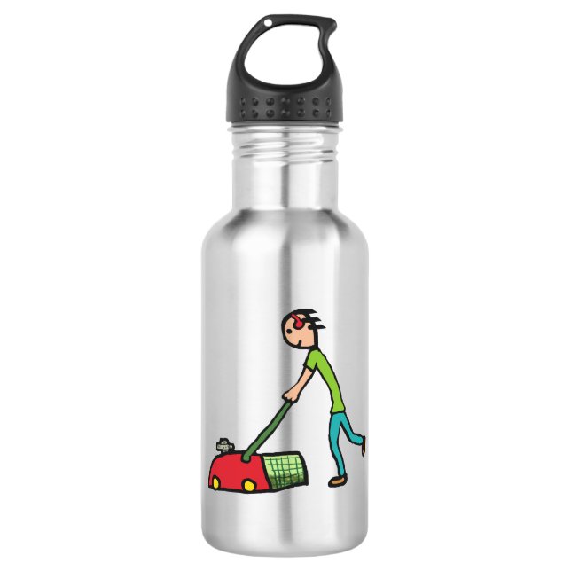 Lawn Mowing 532 Ml Water Bottle (Front)