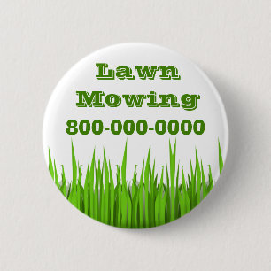 Lawn Mowing Business 2 Inch Round Button