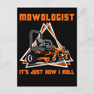 Lawn Mowing Caretaker Humour Postcard