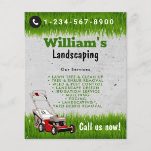 Lawn Mowing Cutting Services, Lawn Care Flyer